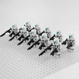 Space War Theme Rebublic Clone Commandos White Squad Block Figures Set of 10pcs