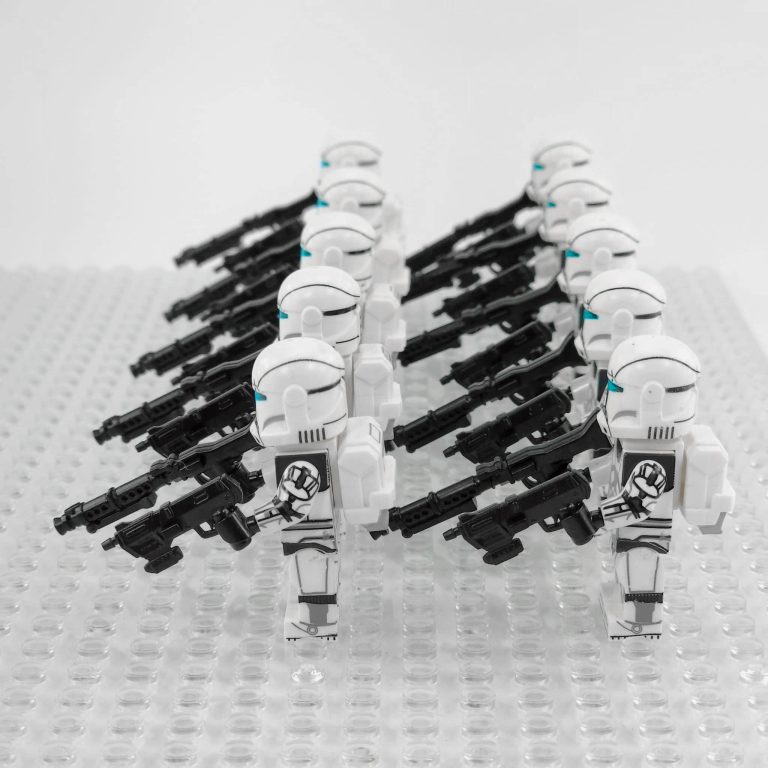 Space War Theme Rebublic Clone Commandos White Squad Block Figures Set of 10pcs
