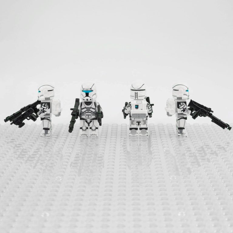 Space War Theme Rebublic Clone Commandos White Squad Block Figures Set of 10pcs