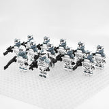 Space War Theme Wolfpack Clones With Commander Wolffe and Comet Block Figures Set