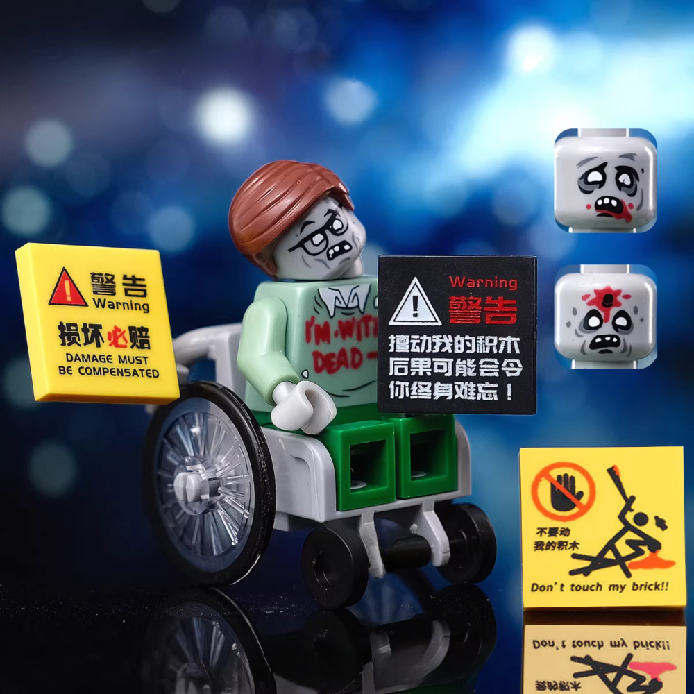 Custom Wheelchair Scientist Building Block Block Figures Set