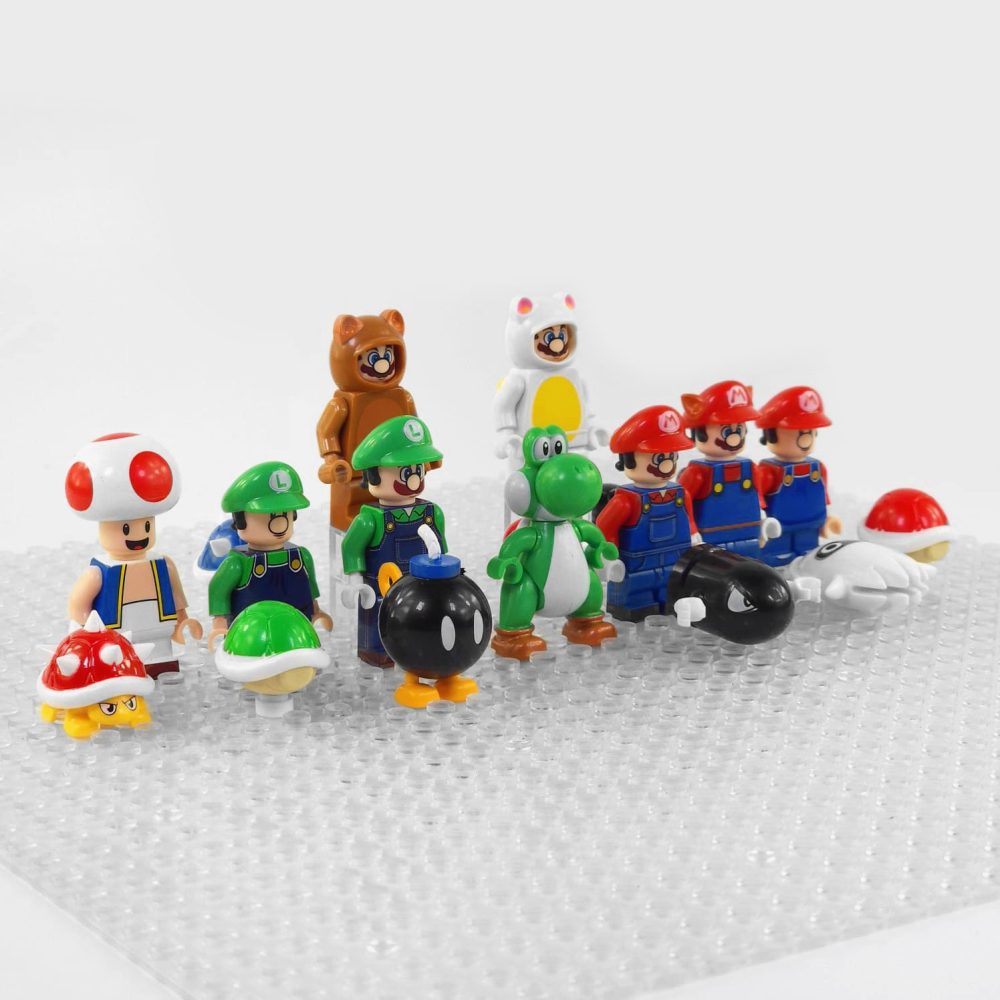 Super Mario Brothers Baby Mario Luigi Toad Block Figures Set