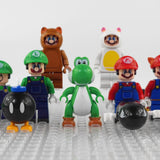 Super Mario Brothers Baby Mario Luigi Toad Block Figures Set