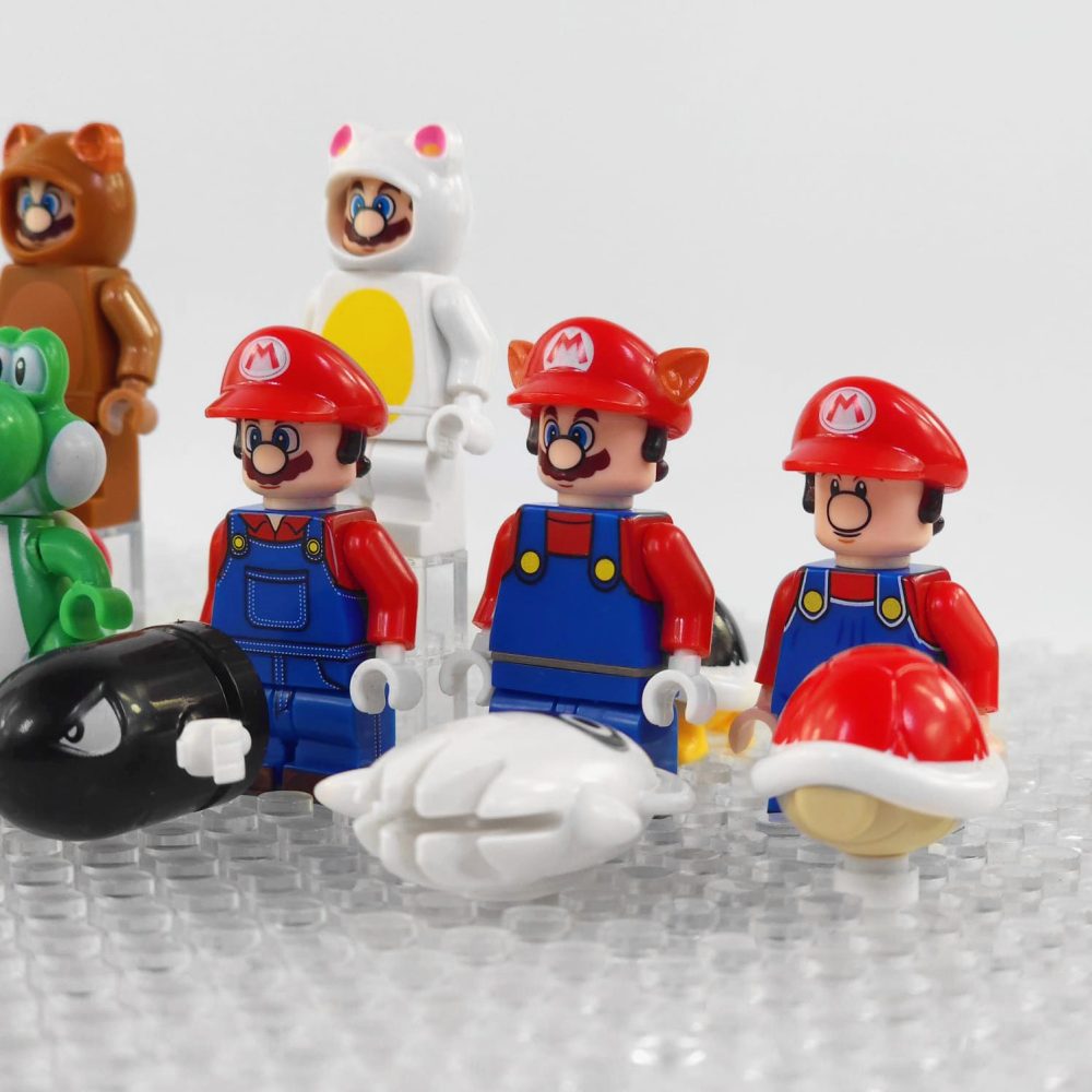 Super Mario Brothers Baby Mario Luigi Toad Block Figures Set