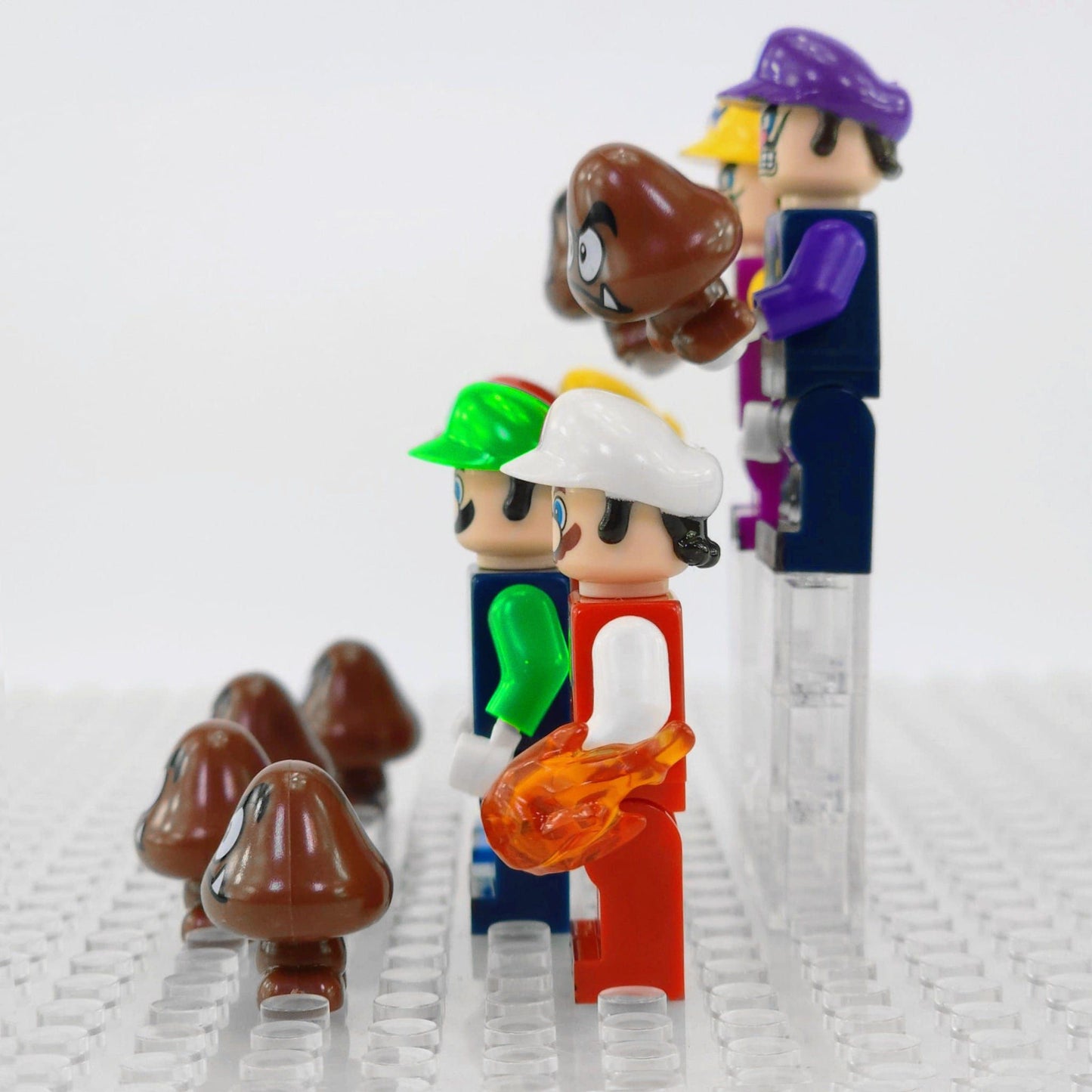 Super Mario Brothers Mario Luigi Wario Minifigure Set