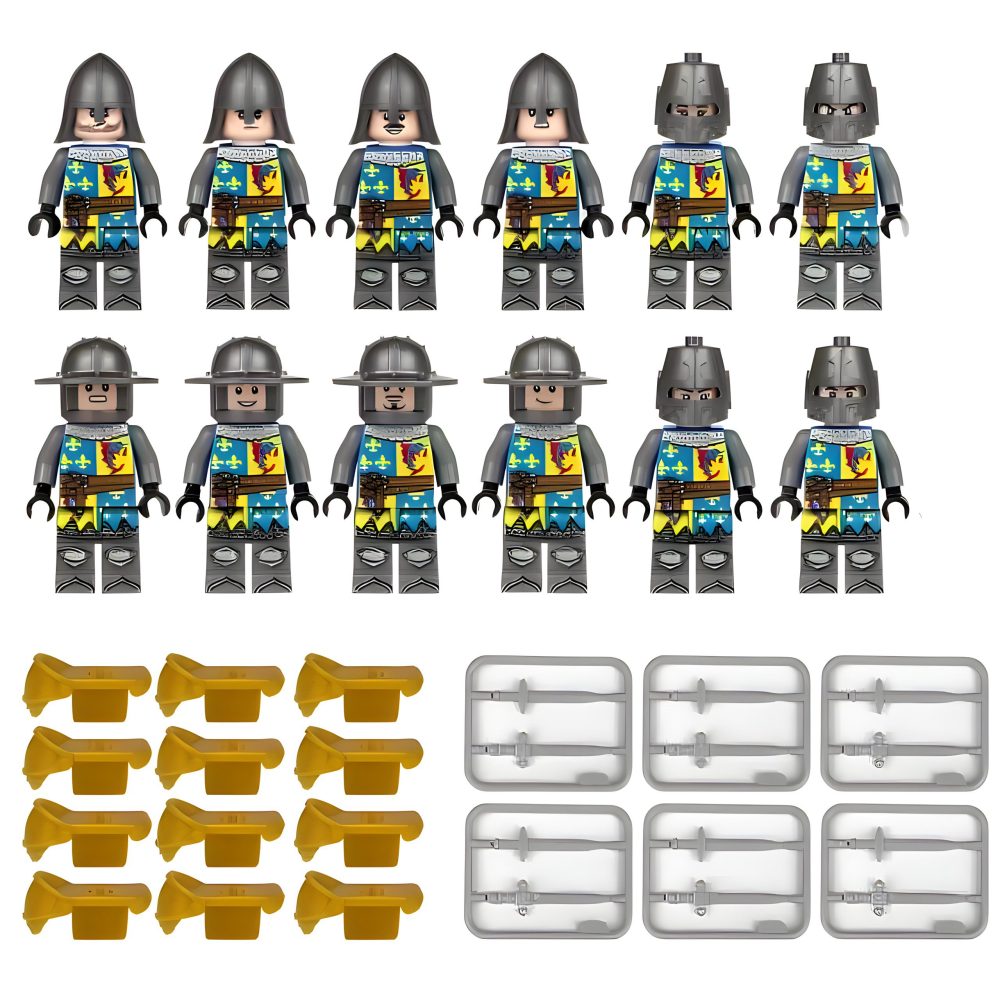 The Dauphin Charles V French Castle Knights Block Figures Set of 12pcs