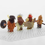Three Kingdoms Nanman Tribe Soldiers Block Figures Set of 4pcs
