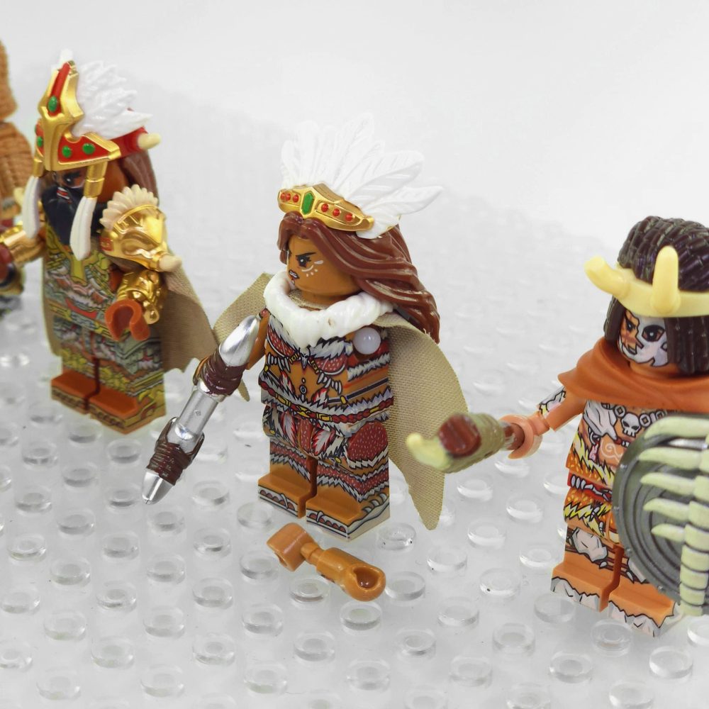 Three Kingdoms Nanman Tribe Soldiers Block Figures Set of 4pcs