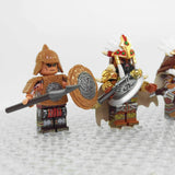 Three Kingdoms Nanman Tribe Soldiers Block Figures Set of 4pcs