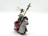 Tripoli Mounted Knights & Armored Warhorse Block Figures Set