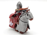 Tripoli Mounted Knights & Armored Warhorse Block Figures Set