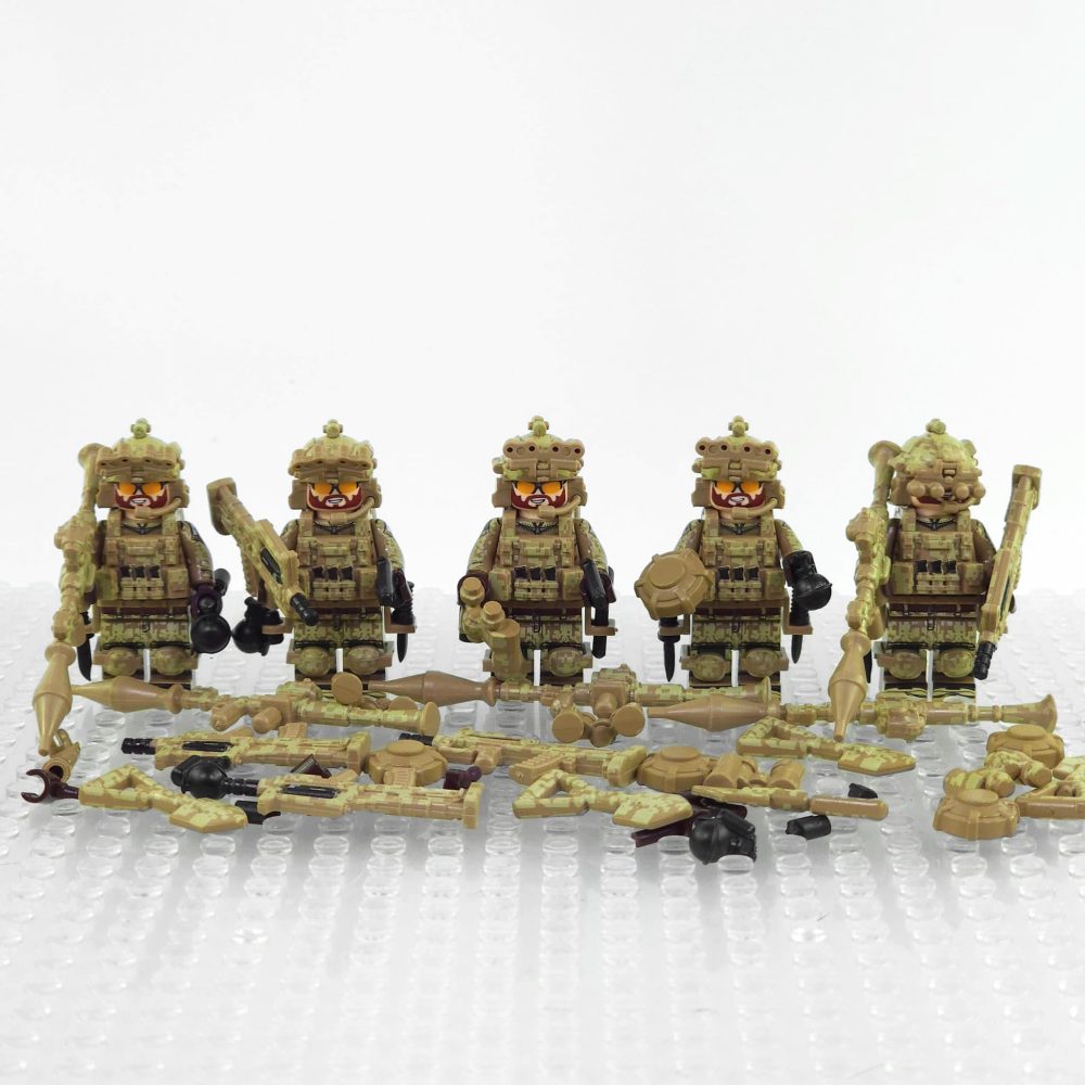 US Desert Strike Force Military Building Block Block Figures with Tactical Loadout